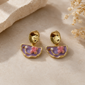 Lavender Smile Drop Earrings