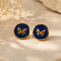 Midnight Butterfly Stud Earrings