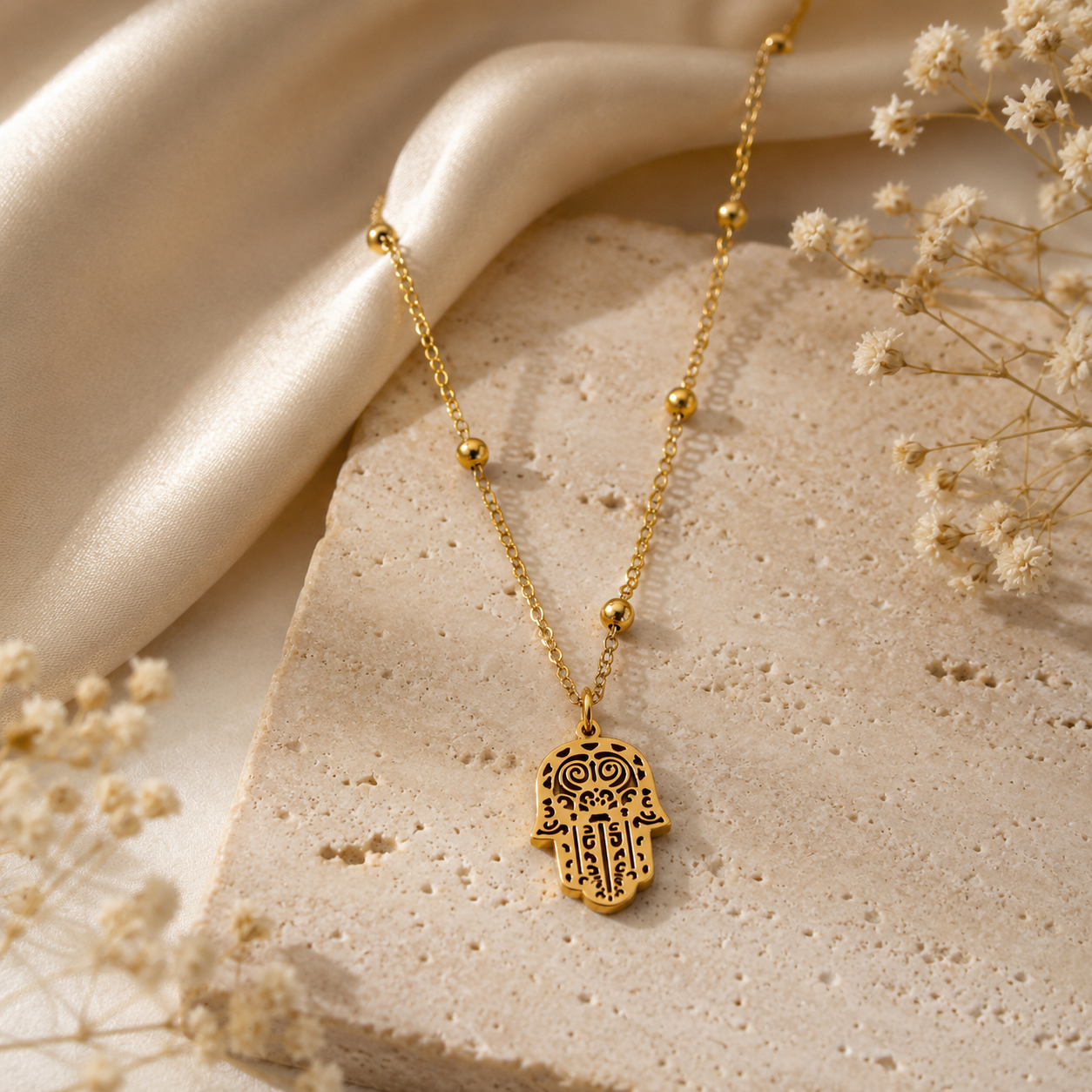 Hamsa Charm Necklace