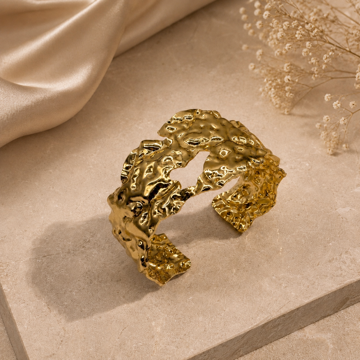 Molten Gold Cuff Bracelet