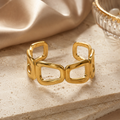 Golden Link Cuff Bracelet