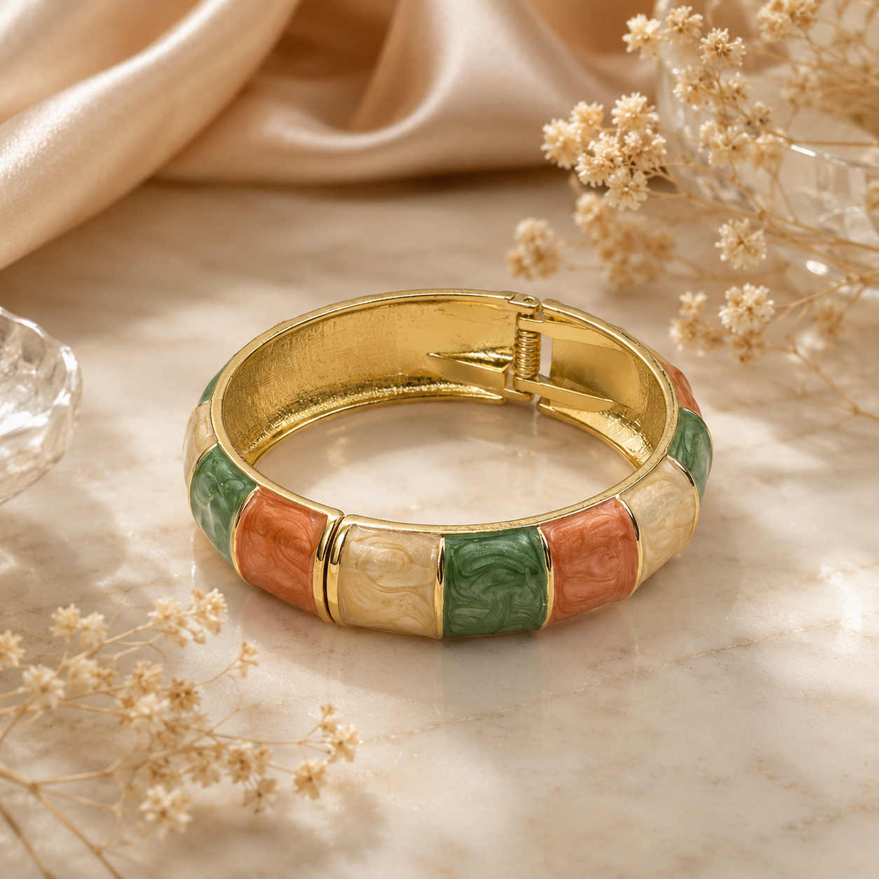 Autumn Mosaic Bangle Bracelet
