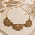 Raffia Leaf Necklace