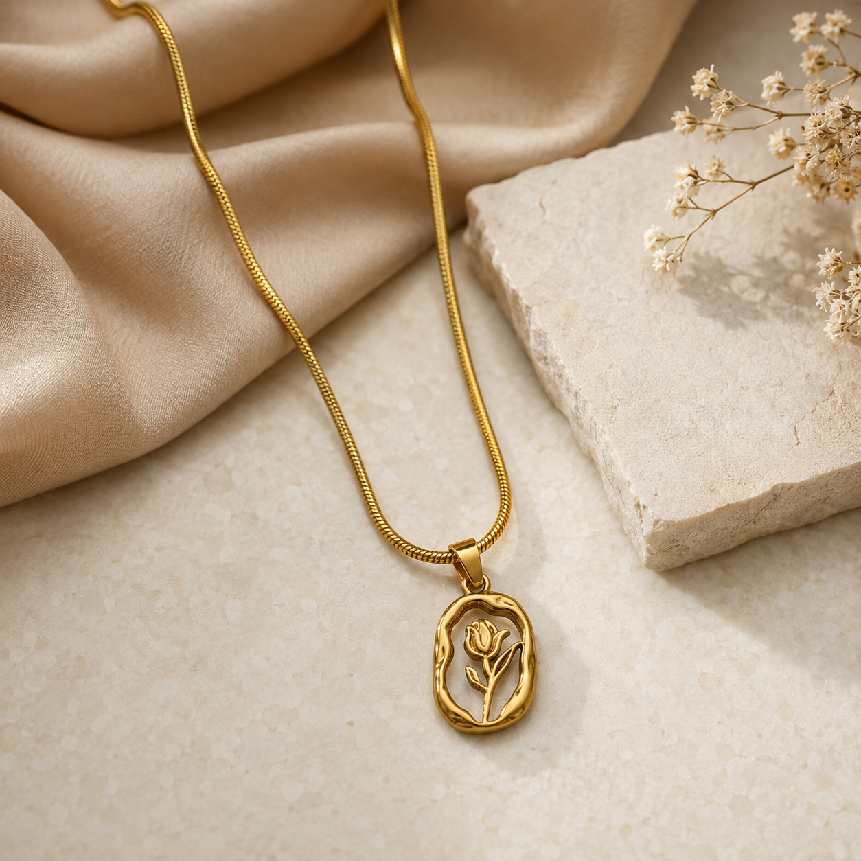 Golden Tulip Necklace