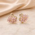 Rosé Swan Earrings