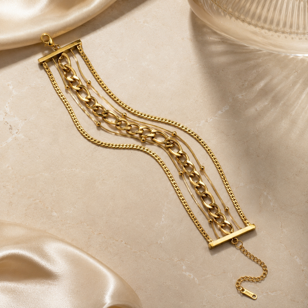 Golden Cascade Bracelet