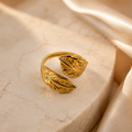 Golden Leaf Ring