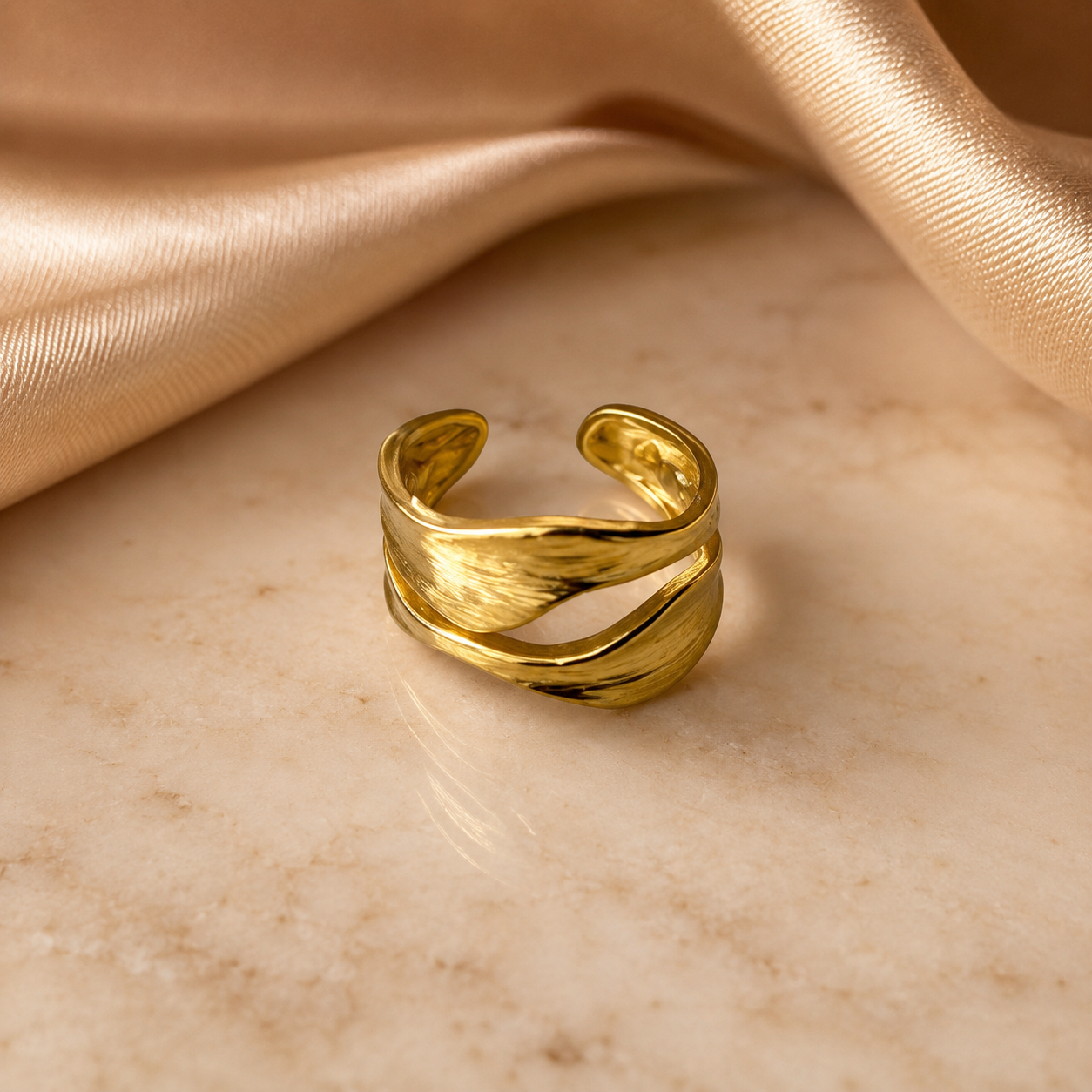 Golden Wave Ring